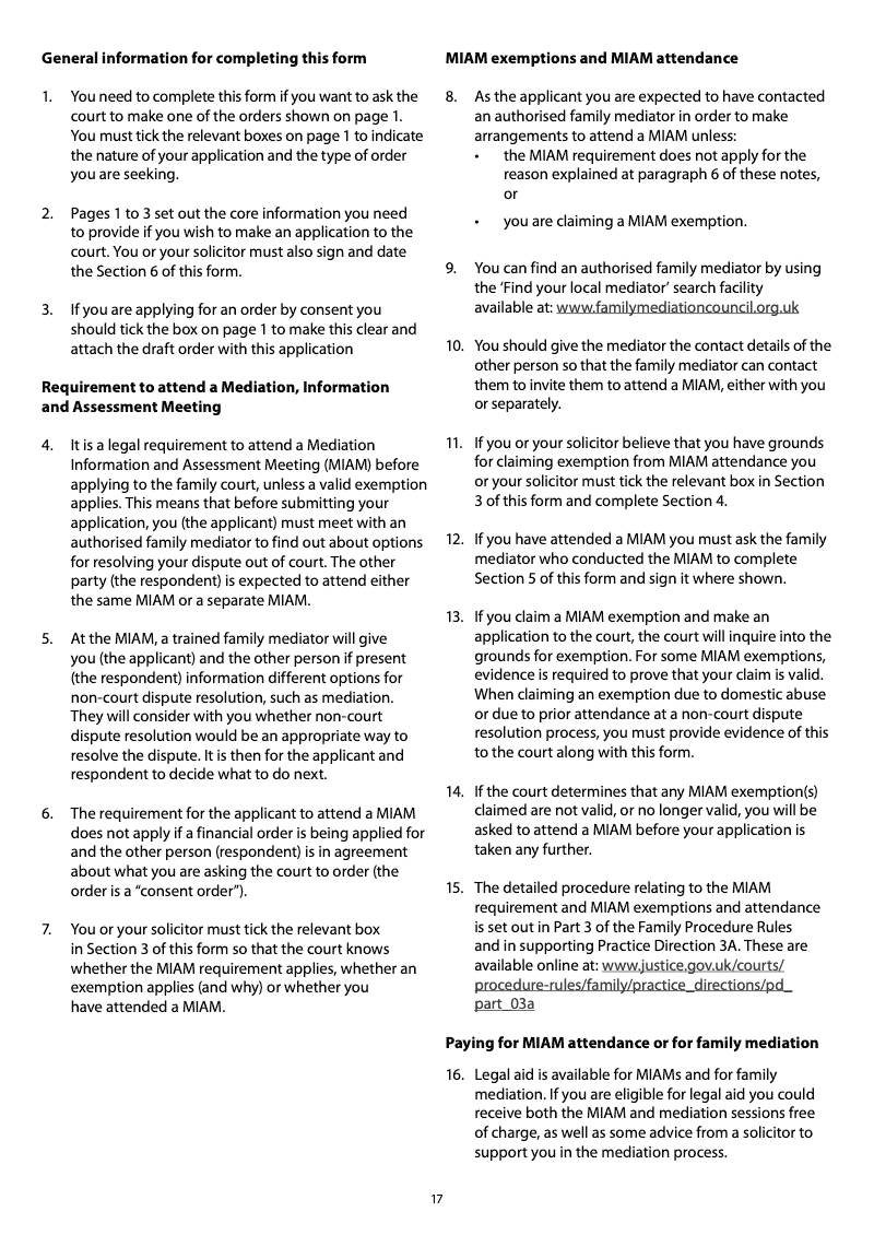 Form A1 Notice of [intention to proceed with] an application for a ...